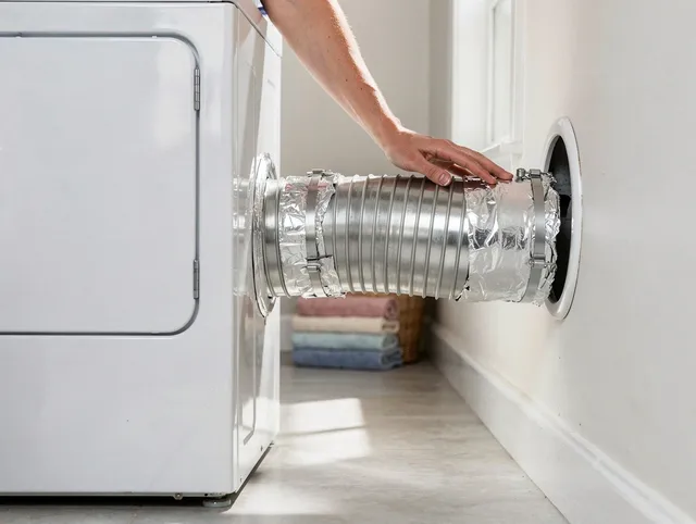 Professional dryer vent hose installation by Del Aire Dryer Vent Cleaning in Del Aire
