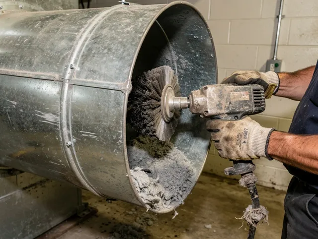 Industrial-grade dryer vent cleaning by Del Aire Dryer Vent Cleaning in Del Aire